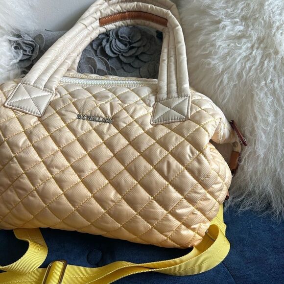 MZ Wallace Quilted Cream and Yellow Baby Bag - Picture 2 of 5